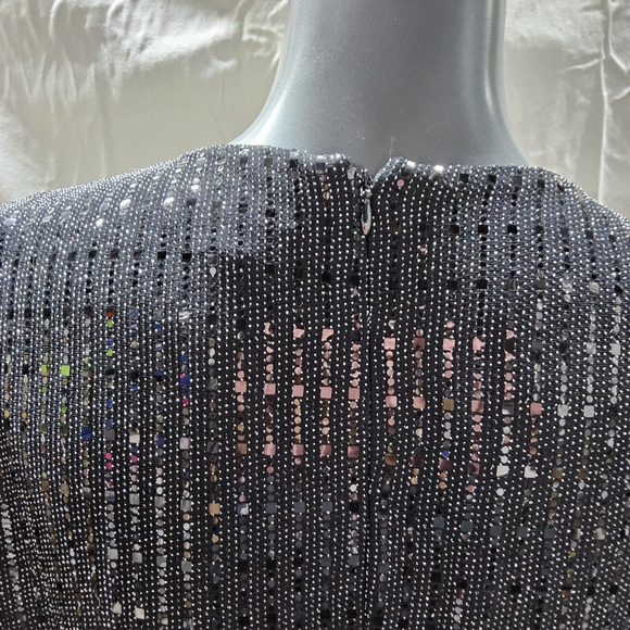 Calvin Klein Black Glitter Long Sleeve Dress - Picture 5 of 13